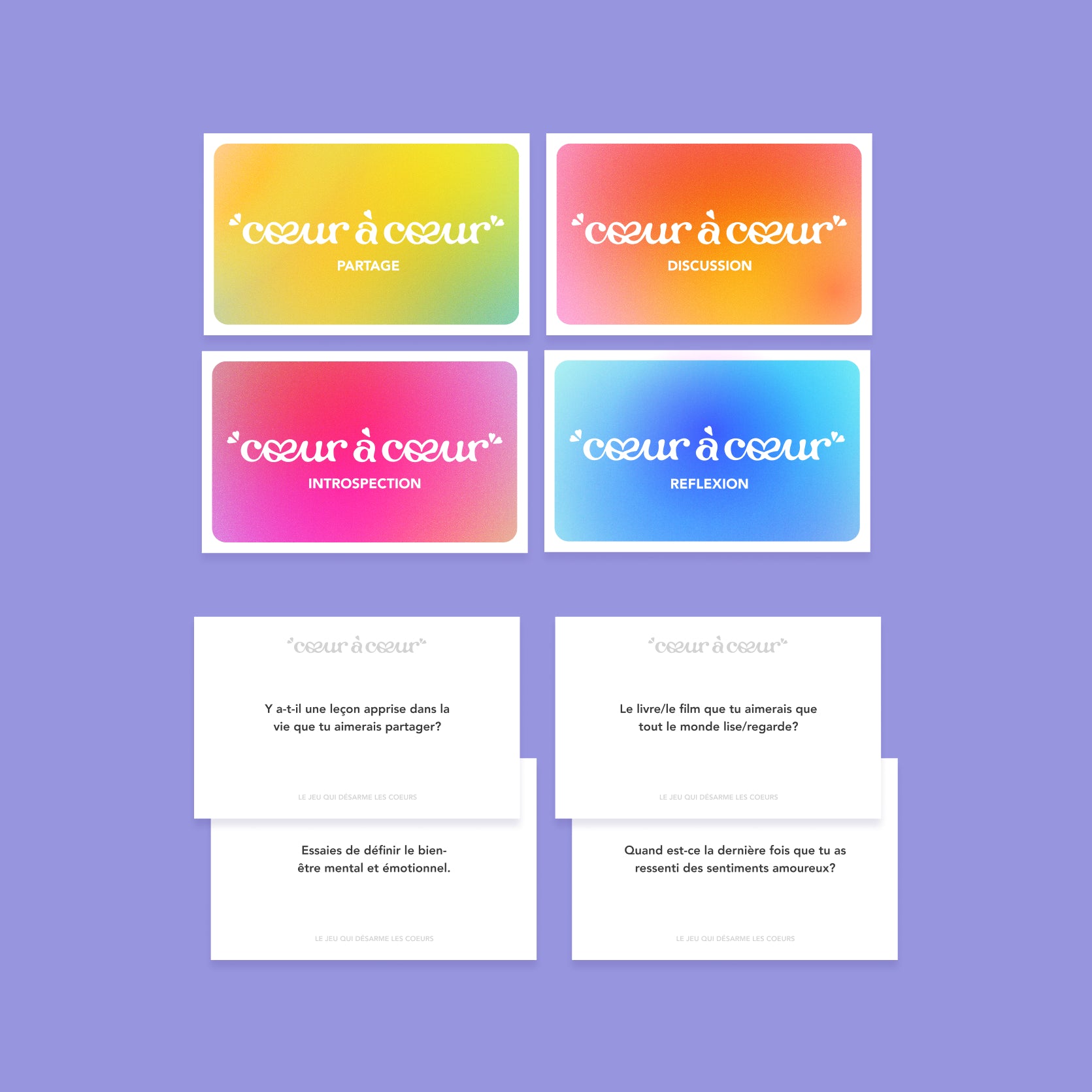 les lumineuses coaching bien-être jeu de cartes confiance en soi communication  psychologie, des neurosciences, développement personnel cartes libérer son potentiel 
amour partage réflexion introspection